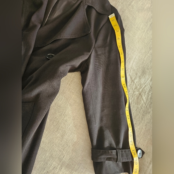 EUC Size S ZARA Black Trench Coat - Picture 10 of 11